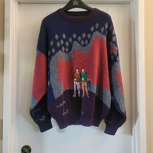 Pagliano Vtg. Appliqué Golf Sweater
